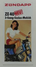 Zündapp Folder (1981) met Mokick ZE 40 (14 x 30 cm./6 blz.), Fietsen en Brommers, Verzenden, Zo goed als nieuw
