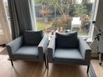 2 x Ikea Koarp fauteuils antraciet, Huis en Inrichting, Fauteuils, Modern, Gebruikt, Stof, Ophalen