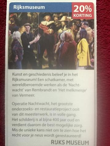 Rijksmuseum Amsterdam Voordeelbon beschikbaar voor biedingen