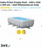 Intex Prism Frame Pool - 400 x 200 x 100 cm, Ophalen, Gebruikt, 200 tot 300 cm, 80 tot 120 cm