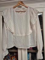 Witte blouse met ruches - ONLY - Maat L, Kleding | Dames, Wit, Maat 42/44 (L), Ophalen of Verzenden, ONLY