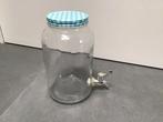 Glazen water- of limonadefles met kraantje, ca. 3 liter, Ophalen of Verzenden, Zo goed als nieuw