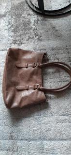 Handtas lederlook beige/bruin, Ophalen of Verzenden, Zo goed als nieuw, Beige, Handtas