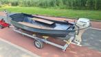 NIEUWE Grachtenboot grachtensloep sloep Honda 10 pk, Ophalen, 10 tot 30 pk, Staal, Zo goed als nieuw