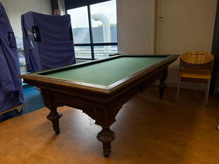 Antieke Biljarttafel / Pooltafel, Antiek en Kunst, Antiek | Meubels | Tafels, Ophalen of Verzenden