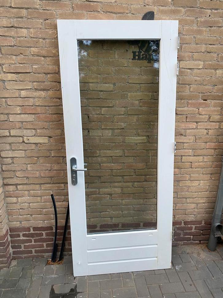 Achterdeur / buitendeur 93 x 219,5   hr++ glas, Doe-het-zelf en Verbouw, Deuren en Horren, Zo goed als nieuw, Buitendeur, 215 cm of meer
