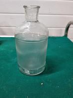 vaas / fles glas geribbeld, Huis en Inrichting, Woonaccessoires | Vazen, Ophalen of Verzenden, 'T Olde Gre-j, Info@toldegrej.nl