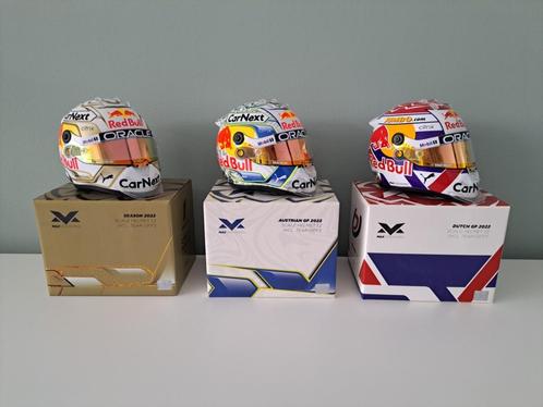 Formule 1 Max Verstappen helmen 1:2 seizoen 2022 (3 stuks), Verzamelen, Automerken, Motoren en Formule 1, Zo goed als nieuw, Formule 1
