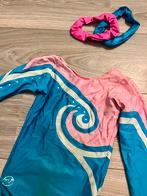 TT Tematurn Gymnastics turnpakje kind 128 strass 2 wokkels, Gebruikt, Blauw, Turnpak(je), Kindermaat 122 t/m 140