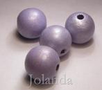 0202 Mooie Glazende Lila Gekleurde Houten Kralen (16 mm), Ophalen of Verzenden, Nieuw, Kraal