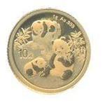China gouden panda 1 gram 2025 – 10 yuan