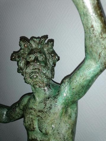 80 cm zwaar bronze beeld faun van pompeii 19e eeuw beschikbaar voor biedingen