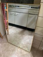 Rechthoekig goudkleurig spiegel, Huis en Inrichting, Woonaccessoires | Spiegels, Ophalen of Verzenden, Zo goed als nieuw, Minder dan 100 cm