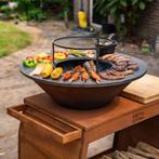 BBQ Plancha Grill Big Jack Cortenstaal Barbecue 80 diameter, Tuin en Terras, Houtskoolbarbecues, Ophalen of Verzenden, Gebruikt