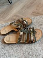 Slippers van Think! Maat 42 leer zgan, Ophalen of Verzenden, Zo goed als nieuw, Bruin