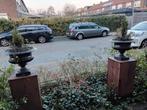 2 Prachtige gietijzeren planten vazen/schalen/bakken/potten, Tuin en Terras, Tuinvazen, Ophalen