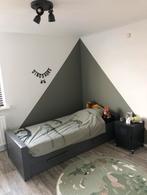 Woood bed Dennis, Ophalen, 85 tot 100 cm, Zo goed als nieuw, Matras