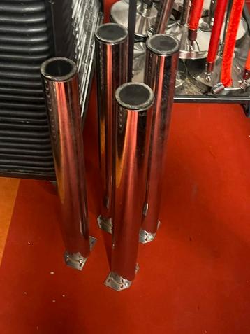 Modern Wooden Table with Chrome Legs beschikbaar voor biedingen
