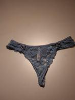 Victoria's Secret blauwe kanten string maat M, Victoria's Secret, Verzenden, Blauw, String