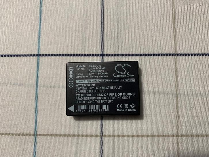 Accu voor Panasonic camera's DMW-BCG10E, Audio, Tv en Foto, Fotografie | Accu's en Batterijen, Gebruikt, Ophalen of Verzenden