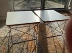 Twee Eames LTR tafels Herman Miller set wit blad plywood, Modern, design, icoon, Eames, Minder dan 45 cm, Rechthoekig, Ophalen of Verzenden