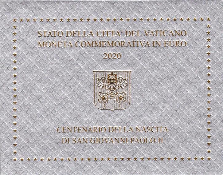 2 Euro Vaticaan 2020 - Paus Johannes Paulus II - BU Blister, Postzegels en Munten, Munten | Europa | Euromunten, Losse munt, 2 euro