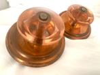 2 art deco glazen ladeknoppen, Antiek en Kunst, Ophalen of Verzenden