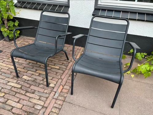 Fermob Luxembourg Low Armchair (Anthracite), Tuin en Terras, Tuinstoelen, Gebruikt, Aluminium, Ophalen