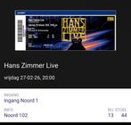 Hans Zimmer Ticket te koop!, Eén persoon