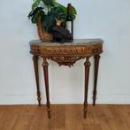 Vintage wandconsole sidetable consoletafel marmer blad 404, Huis en Inrichting, Tafels | Sidetables, Valkenswaard, Gebruikt, 100 tot 150 cm