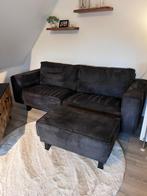 2,5 Zitsbank met Hocker antraciet/grijs, Huis en Inrichting, Banken | Bankstellen, Ophalen, 150 tot 200 cm, Tweepersoons, 75 tot 100 cm