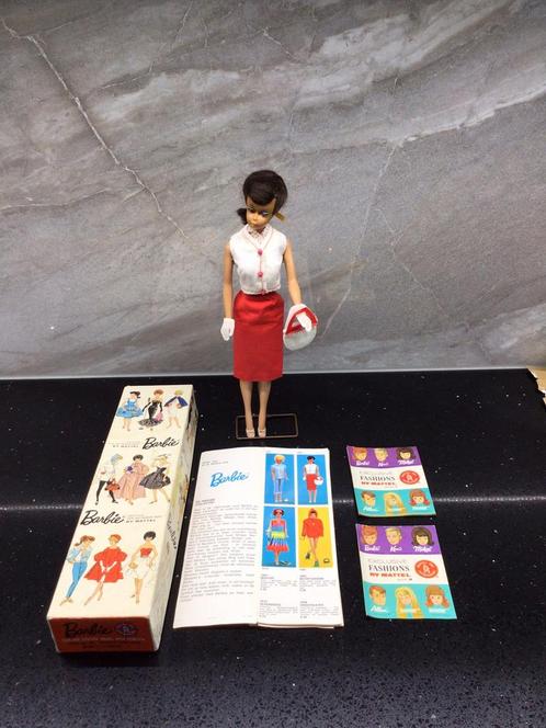 Barbie brunette ponytail barbie 1962 vintage, Verzamelen, Poppen, Gebruikt, Pop, Ophalen of Verzenden