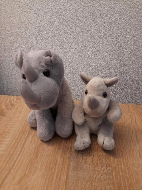 2 Neushoorn Knuffels - Ravensden & WWF, Kinderen en Baby's, Speelgoed | Knuffels en Pluche, Gebruikt, Overige typen, Verzenden