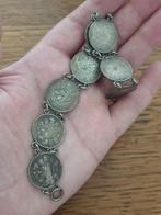 Oude zilveren halve duitse Mark armband, Sieraden, Tassen en Uiterlijk, Antieke sieraden, Verzenden, Zilver, Armband