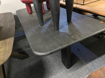 Zwarte Mangohouten Tafel 200x100 - Afgeronde Hoeken beschikbaar voor biedingen
