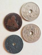 4 Belgische munten: 2 Cen 1836 en 10 Cen 1905, 1920 en 1946, Verzenden, Overig, Losse munt