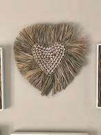 Nieuw schelpen hart met raffia, Ophalen of Verzenden, Nieuw