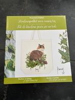 Borduurpakket tas canvas kat kattenprint canvastas Francien, Ophalen of Verzenden, Nieuw, Handborduren, Borduurpakket