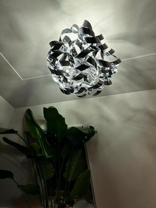 Moderne Design Hanglamp Chroom, Huis en Inrichting, Lampen | Hanglampen, Zo goed als nieuw, 50 tot 75 cm, Metaal, Ophalen
