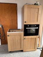 Ruwe eiken keuken kasten met inbouw aparatuur, Huis en Inrichting, Ophalen, Zo goed als nieuw