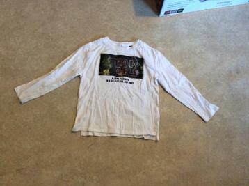 Star Wars longsleeve shirt wit. maat 128. reflecterend beschikbaar voor biedingen