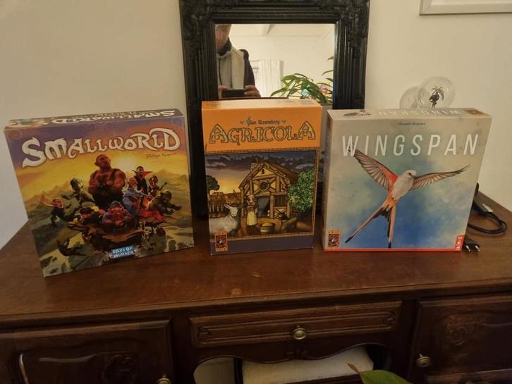 Bordspellen Smallworld, Agricola, Wingspan en meer, Hobby en Vrije tijd, Gezelschapsspellen | Bordspellen, Gebruikt, Een of twee spelers