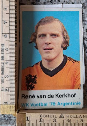 Vintage voetbalplaatje sticker GILDA Rene vd Kerkhof WK78 beschikbaar voor biedingen