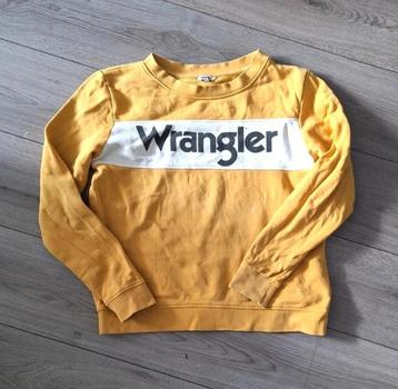 Wrangler sweater mosterdgeel maat M – katoen beschikbaar voor biedingen