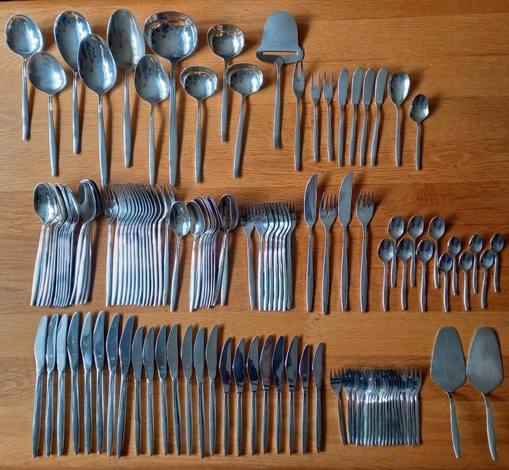 Bestekdelen Gero Zilvium 232 "Elegance" 100 verzilverd, Huis en Inrichting, Keuken | Bestek, Gebruikt, Rvs of Chroom, Ophalen of Verzenden