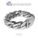Rvs dames heren armband rvs zilver staal nieuw, Verzenden, Nieuw, Zilver, Staal