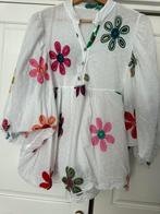 Ibiza bohemian blouse wit met bloemen dames maat 42/48, Ophalen of Verzenden, Zo goed als nieuw, Ibiza mode, Blouse of Tuniek