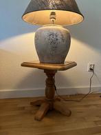 Eiken Bijzettafel, Minder dan 55 cm, Gebruikt, Vierkant, Hout