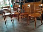 4 houten stoelen, Huis en Inrichting, Stoelen, Ophalen, Gebruikt, Hout