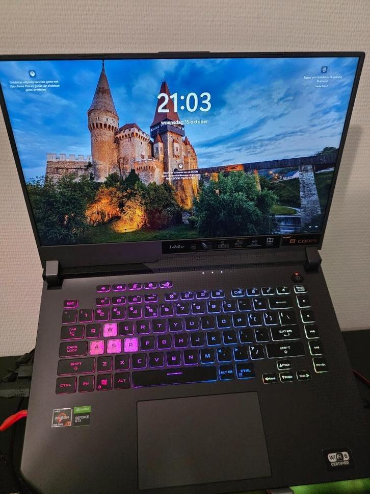 Gaming laptop Asus ROG Strix G15 ( G513IH), Computers en Software, Windows Laptops, Zo goed als nieuw, 15 inch, SSD, 4 Ghz of meer